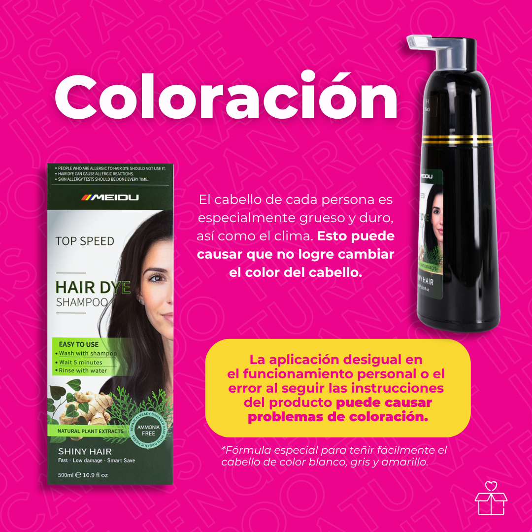 Shampoo Tinte Instantaneo Cubre Canas Natural Jengibre 500ml
