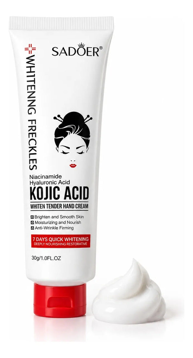 Crema de Manos Ácido Kójico Sadoer 30 g con Niacinamida | OnlyShop
