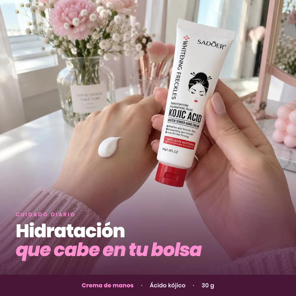 Crema de Manos Ácido Kójico Sadoer 30 g con Niacinamida | OnlyShop