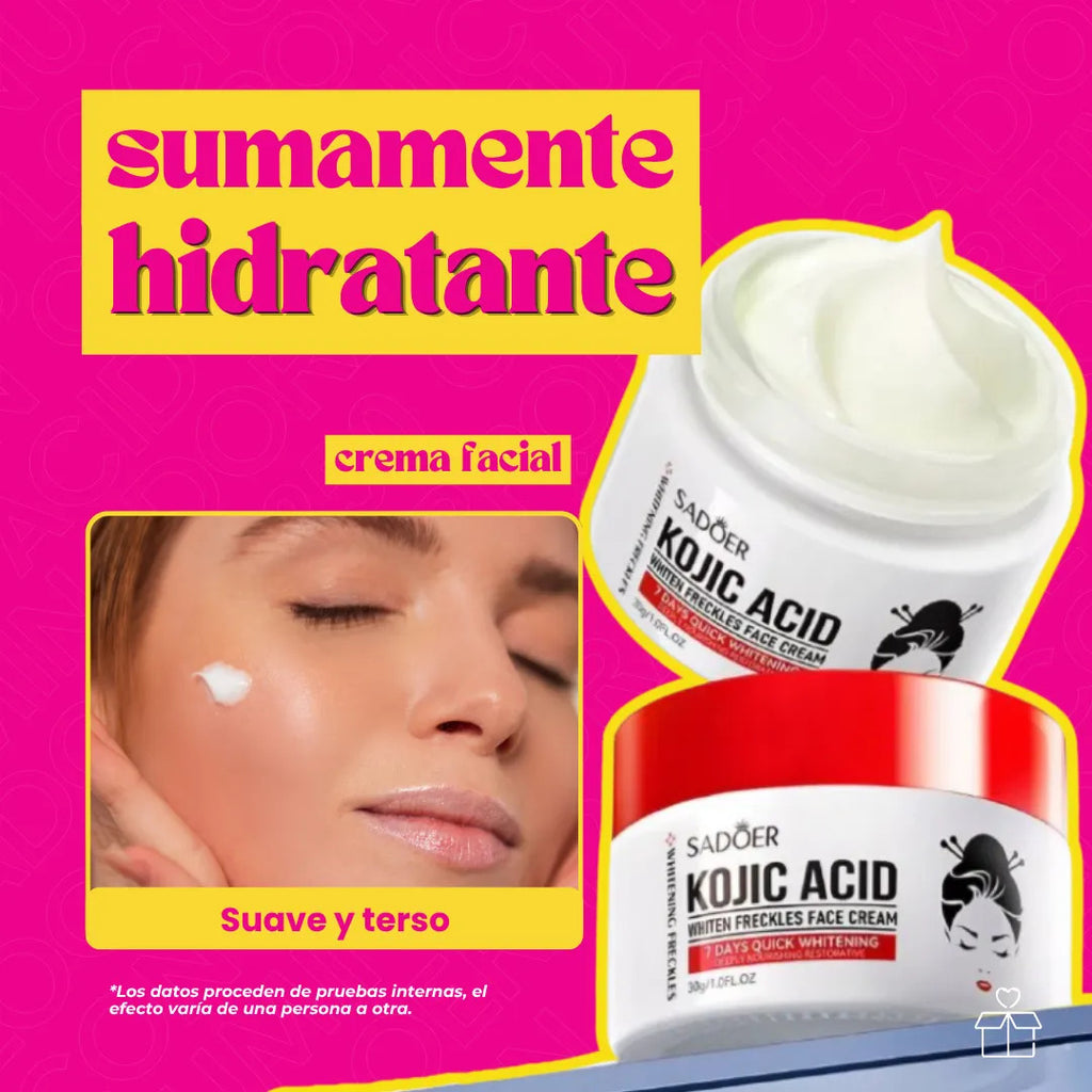 Crema Facial Sadoer Ácido Kójico Hidratante 30 g | OnlyShop