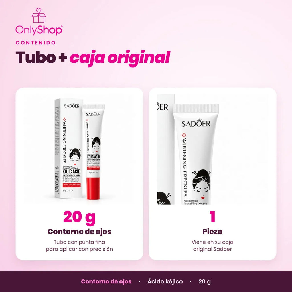 Crema Contorno de Ojos Ácido Kójico Sadoer 20 g con Niacinamida | OnlyShop