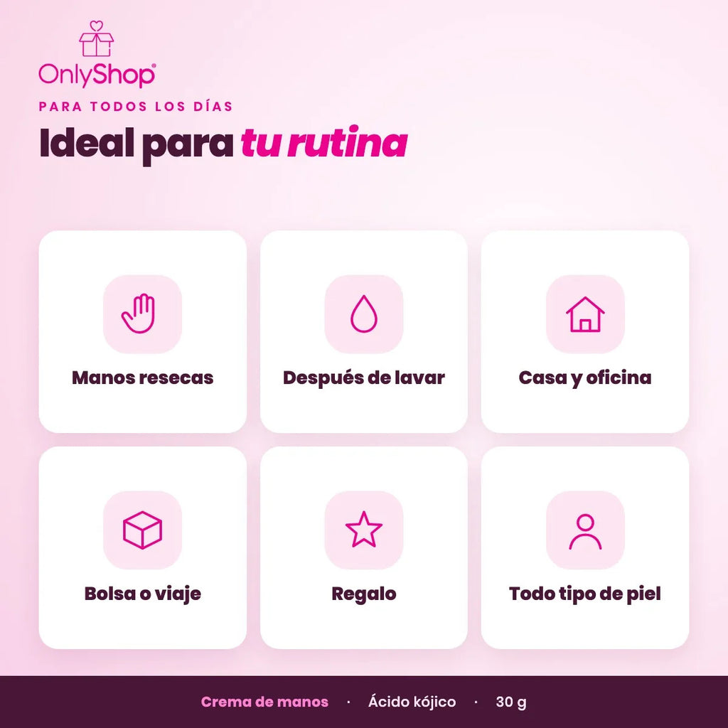 Crema de Manos Ácido Kójico Sadoer 30 g con Niacinamida | OnlyShop