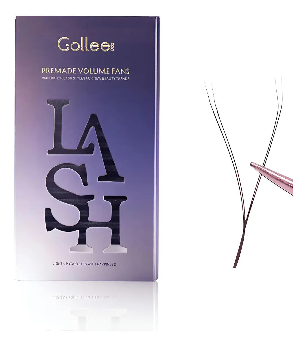 Blister Gollee Efecto Hawaiano YY 0.07 D Mix Pestañas Prearmadas Negro | OnlyShop