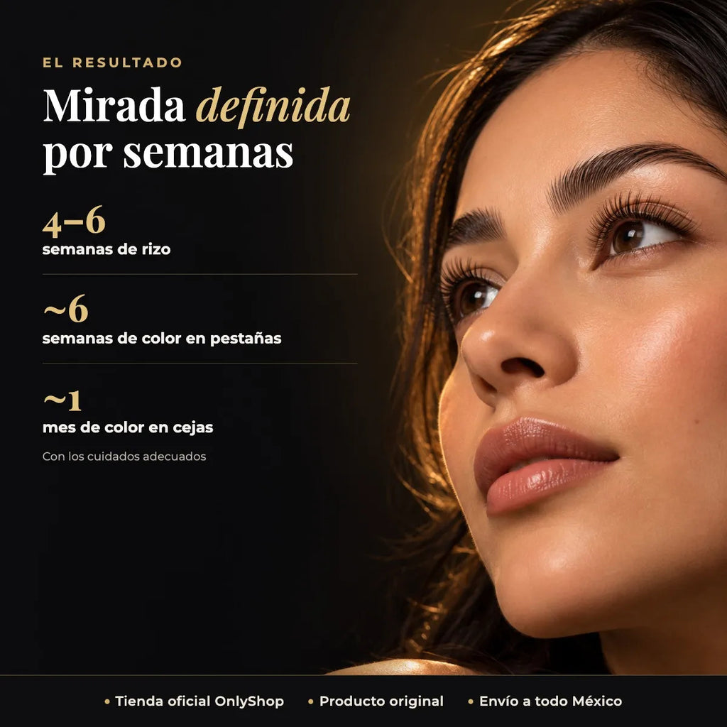 Resultado: pestañas y cejas definidas