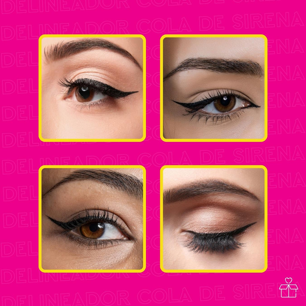 Delineador 36h 1 Pieza Delineador Negro Ojos Tornasol Sirena OnlyShop Mexico