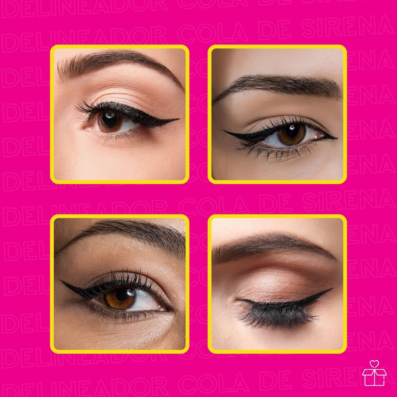 Delineador 36h 1 Pieza Delineador Negro Ojos Tornasol Sirena OnlyShop Mexico