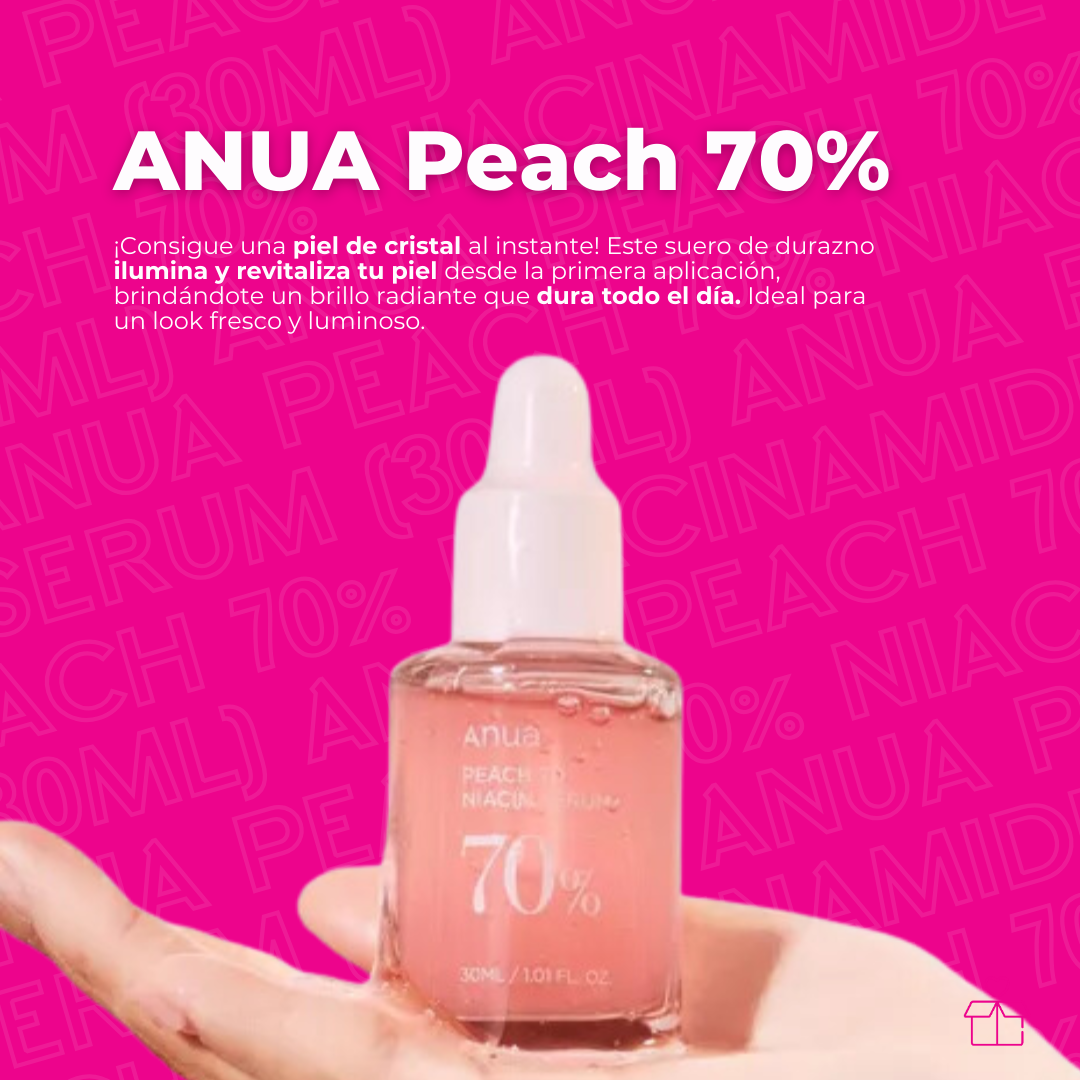 Anua Peach 70% Serum Tratamiento De Hiperpigmentación Momento de aplicación Día/Noche Tipo de piel Mixta OnlyShop Mexico
