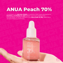 Cargar imagen en el visor de la galería, Anua Peach 70% Serum Tratamiento De Hiperpigmentación Momento de aplicación Día/Noche Tipo de piel Mixta OnlyShop Mexico
