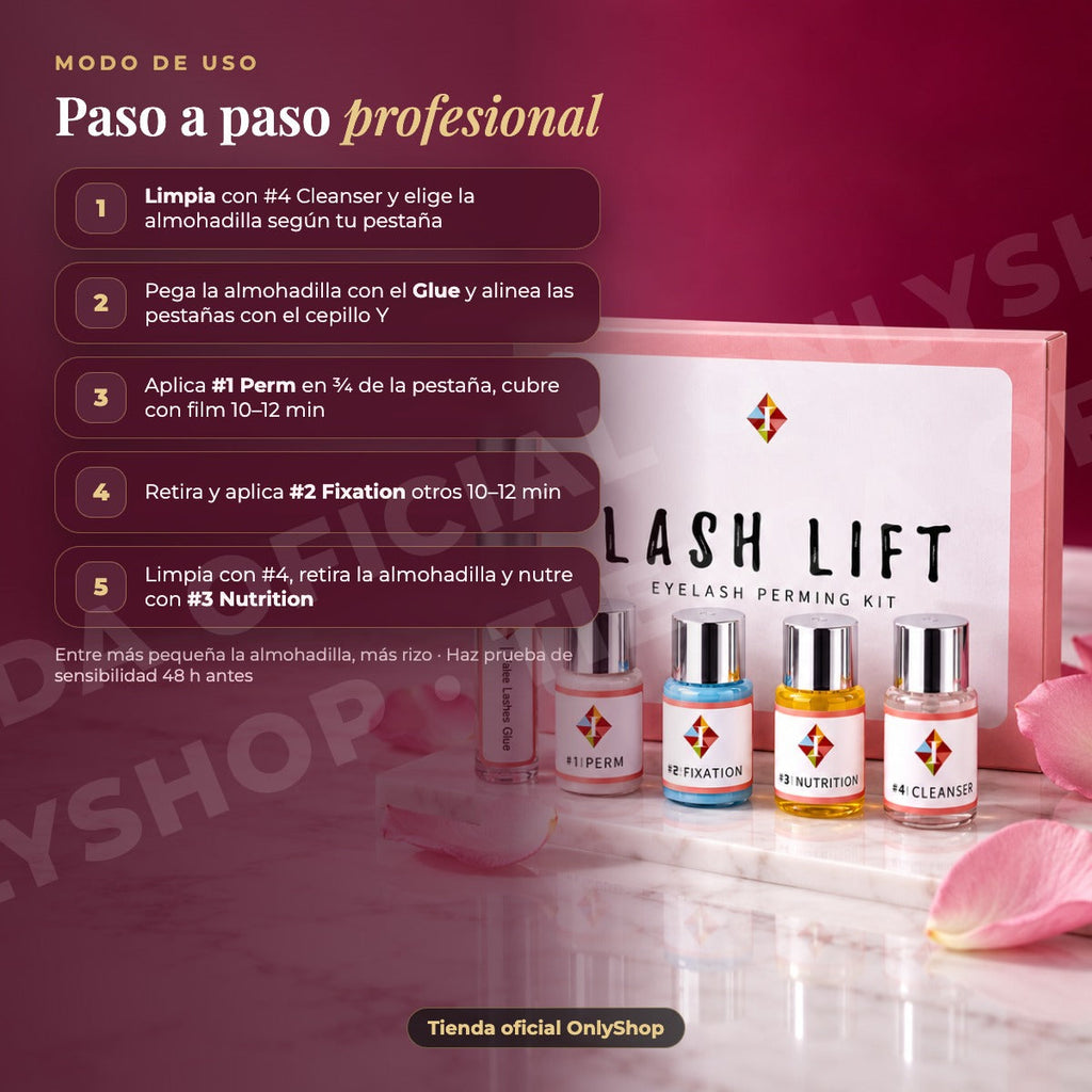Kit Lash Lifting Rizado Original Iconsign · modo-de-uso