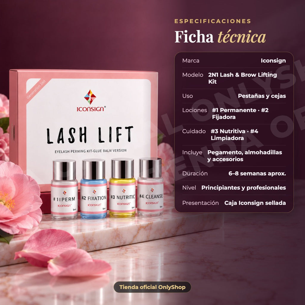 ICONSIGN 2N1 Lash & Brow Lifting Kit · ficha