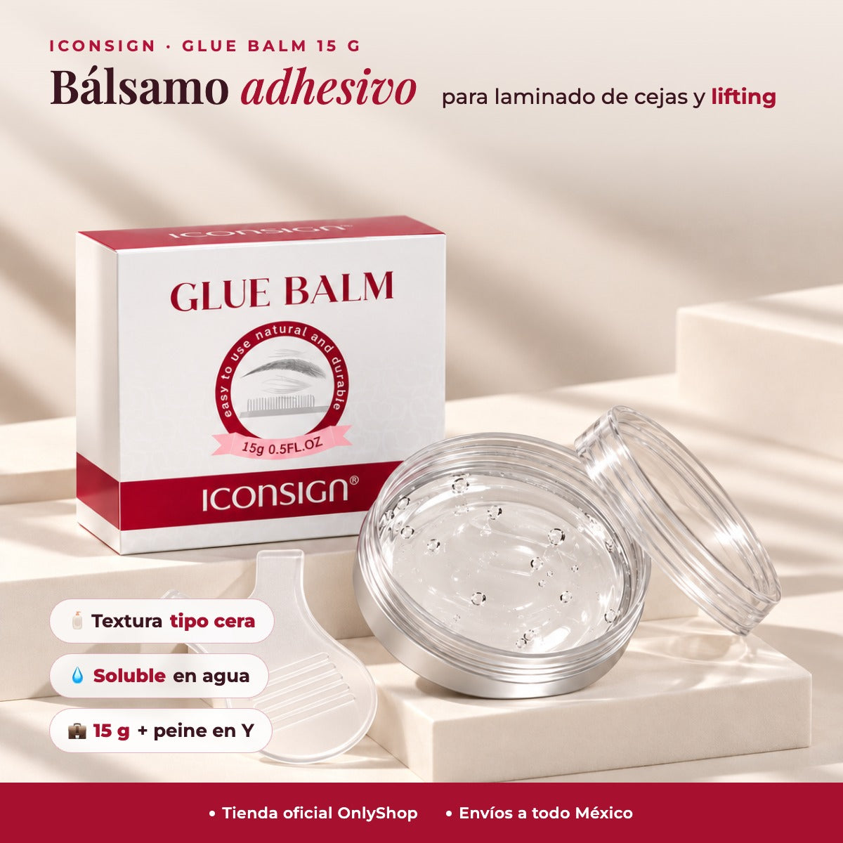 Bálsamo Adhesivo para Laminación de Cejas y Pestañas