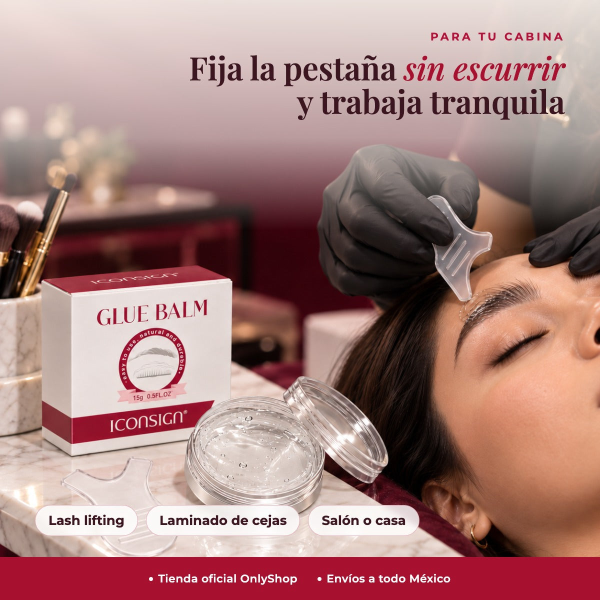 Bálsamo Adhesivo para Laminación de Cejas y Pestañas
