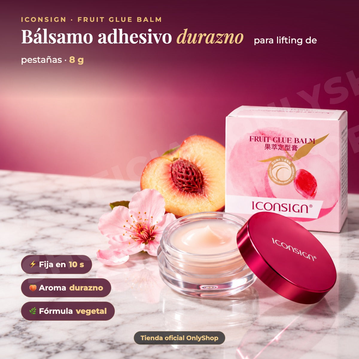 ICONSIGN Fruit Glue Balm (Peach) · hero