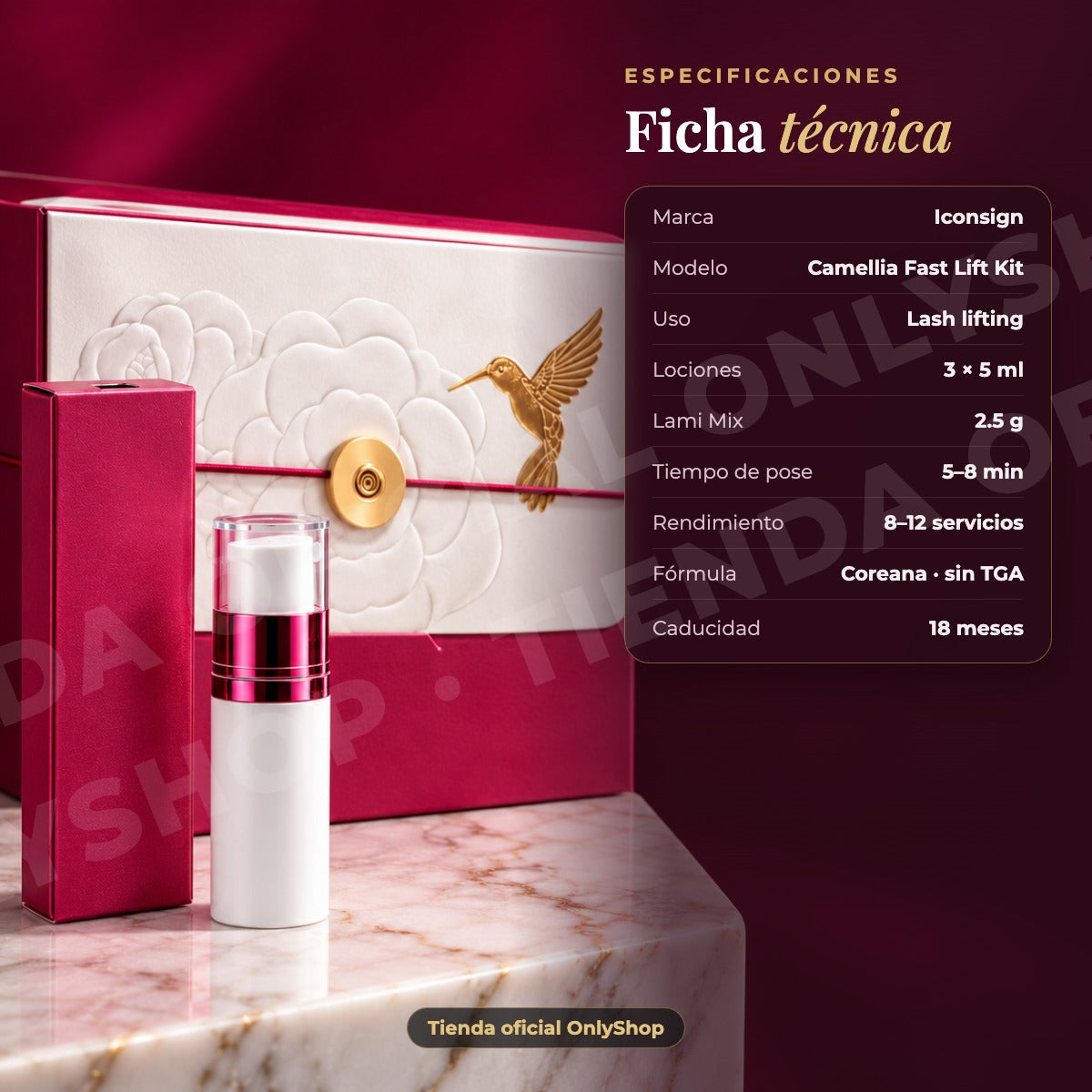 Kit Lash Lifting Rápido Iconsign Camellia Fast Lift 5–8 min (3 pasos + Lami Mix)