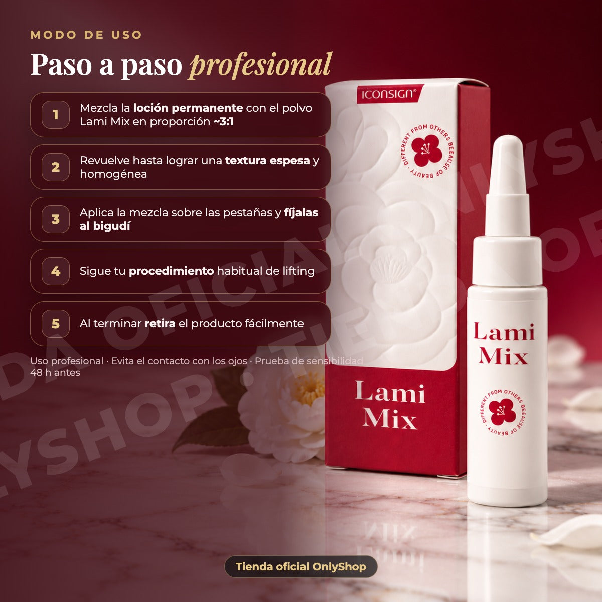 ICONSIGN Lami Mix Polvo de estilismo innovador · modo-de-uso