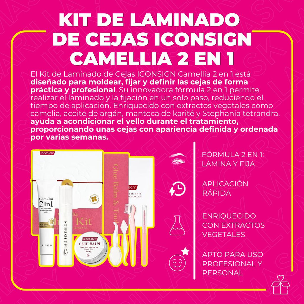 Kit Lifting Cejas 2 En1 Modelador Camelia Queratina Iconsign