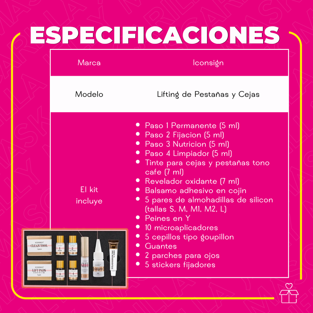 Kit Rizado Pestañas Lash Lifting Iconsign Pigmento Y Balsamo