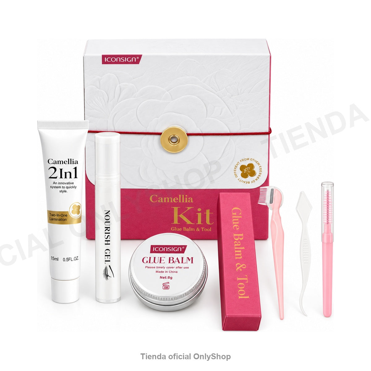 Kit Lifting Cejas 2 En1 Modelador Camelia Queratina Iconsign · portada-blanca