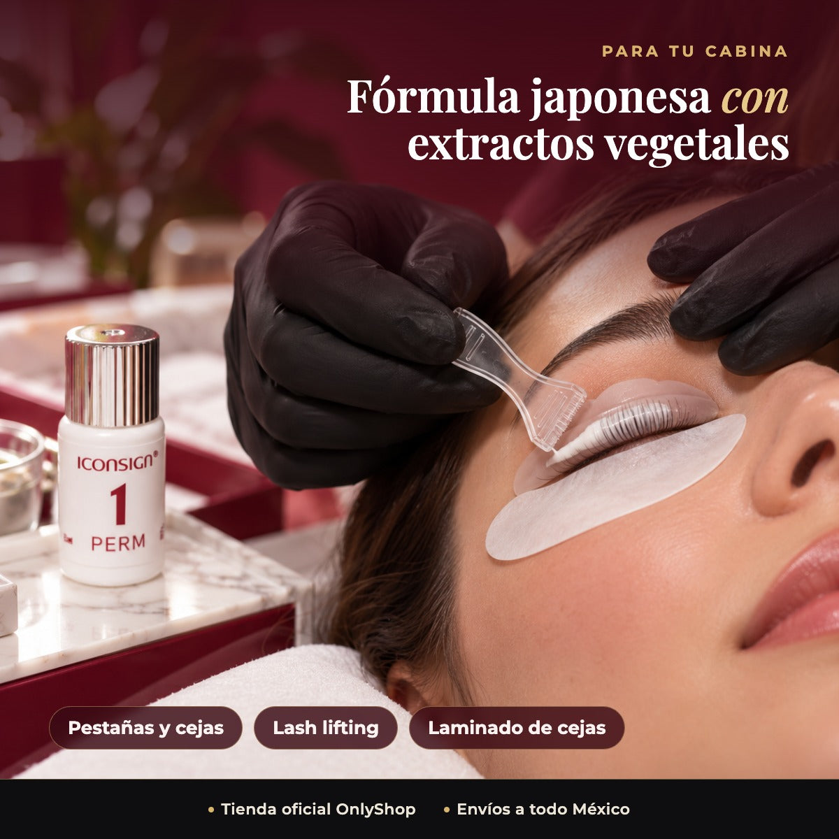 Kit de Lifting para Pestañas y Cejas ICONSIGN con Bálsamo Adhesivo Plant Extract
