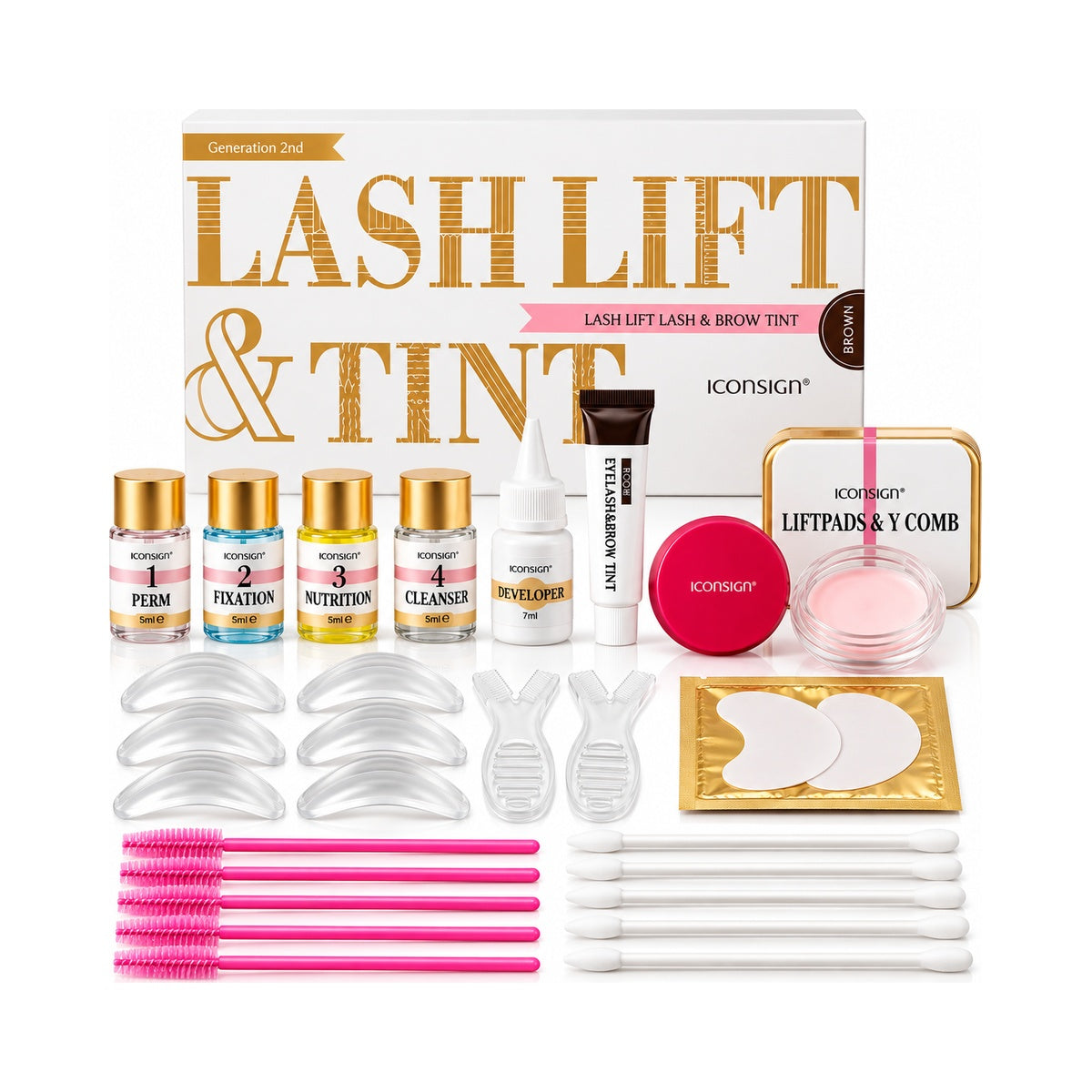 Kit Rizado Pestañas Lash Lifting Iconsign Pigmento Y Bálsamo