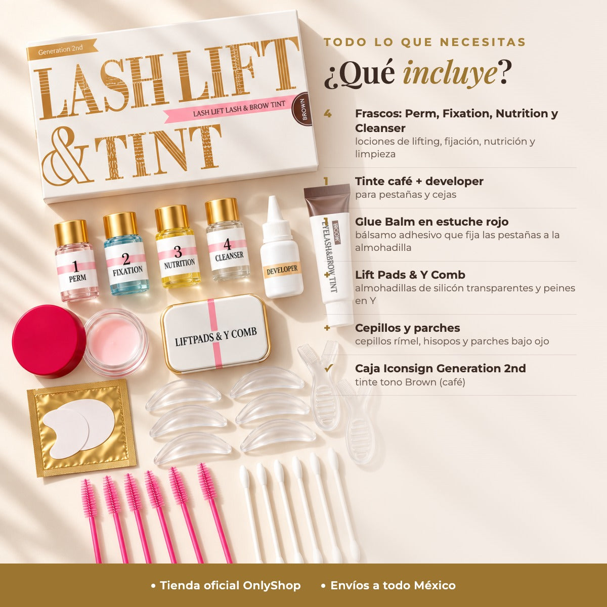 Kit Rizado Pestañas Lash Lifting Iconsign Pigmento Y Bálsamo