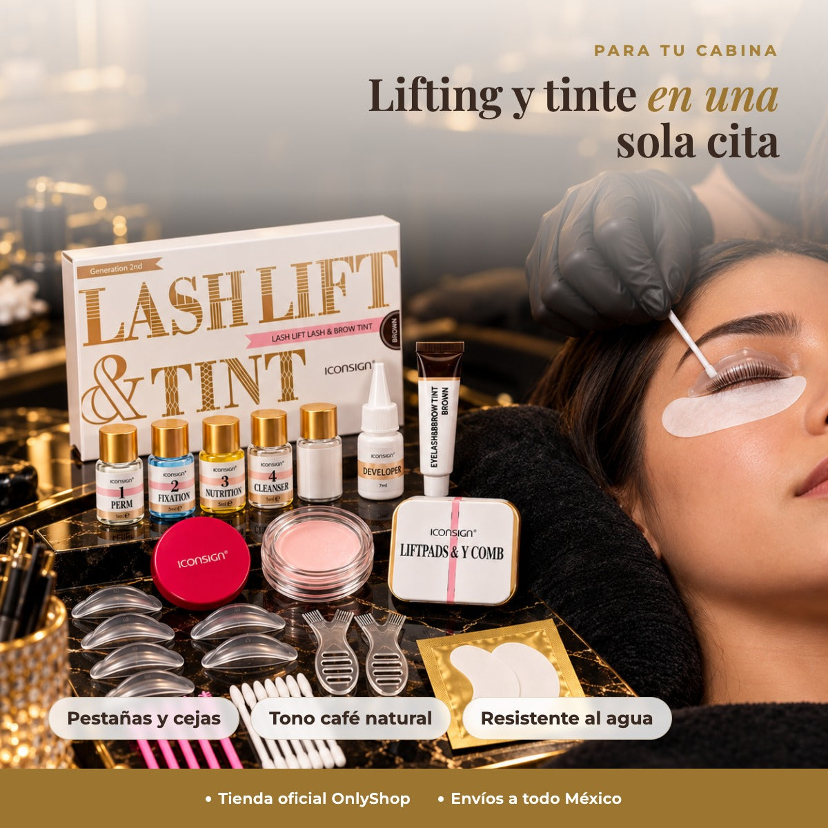 Kit Rizado Pestañas Lash Lifting Iconsign Pigmento Y Bálsamo
