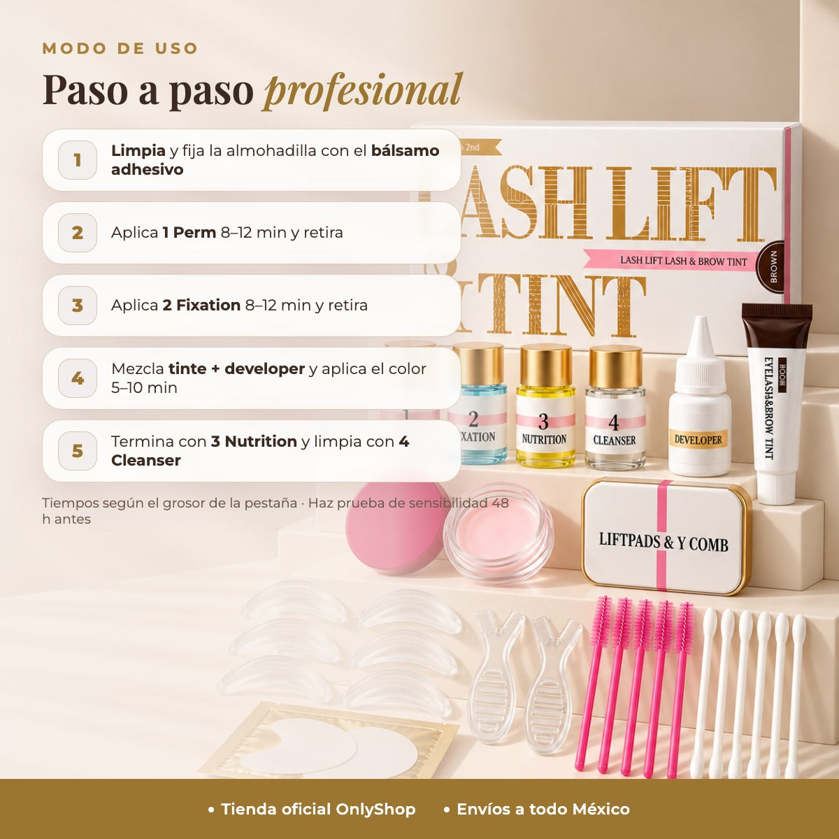 Kit Rizado Pestañas Lash Lifting Iconsign Pigmento Y Bálsamo