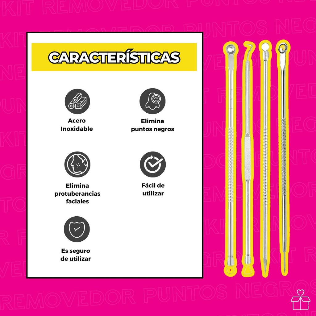 Kit Removedor De Espinillas Anti Acne Puntos Negros 4 Piezas OnlyShop Mexico