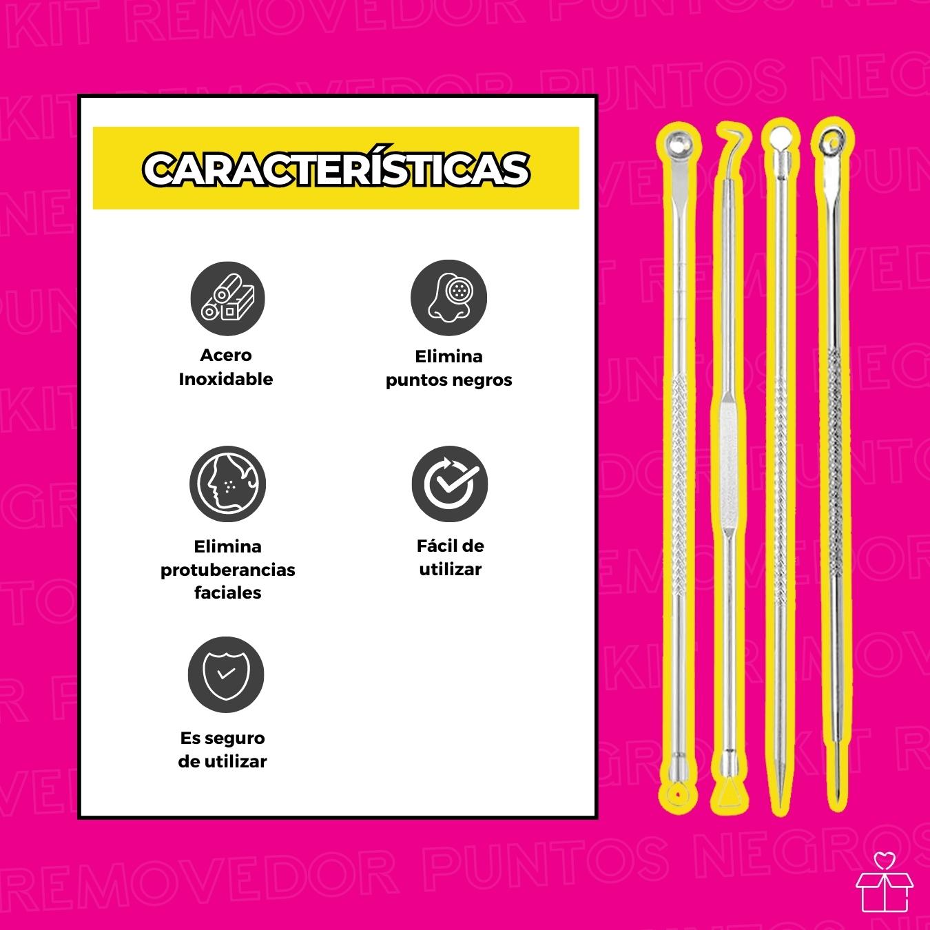 Kit Removedor De Espinillas Anti Acne Puntos Negros 4 Piezas OnlyShop Mexico