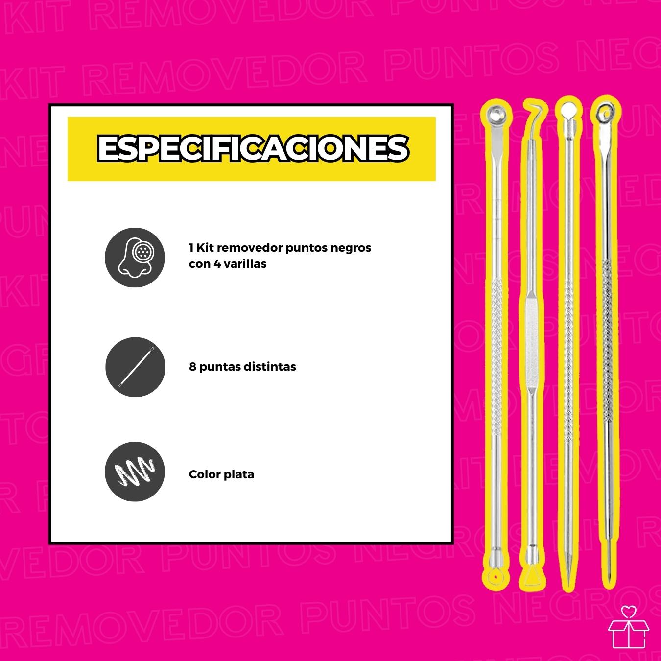 Kit Removedor De Espinillas Anti Acne Puntos Negros 4 Piezas OnlyShop Mexico