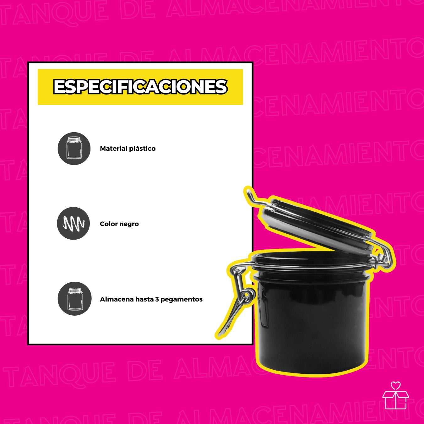 Tanque Almacenamiento Para Pegamento Extensión Pestañas Mink OnlyShop Mexico