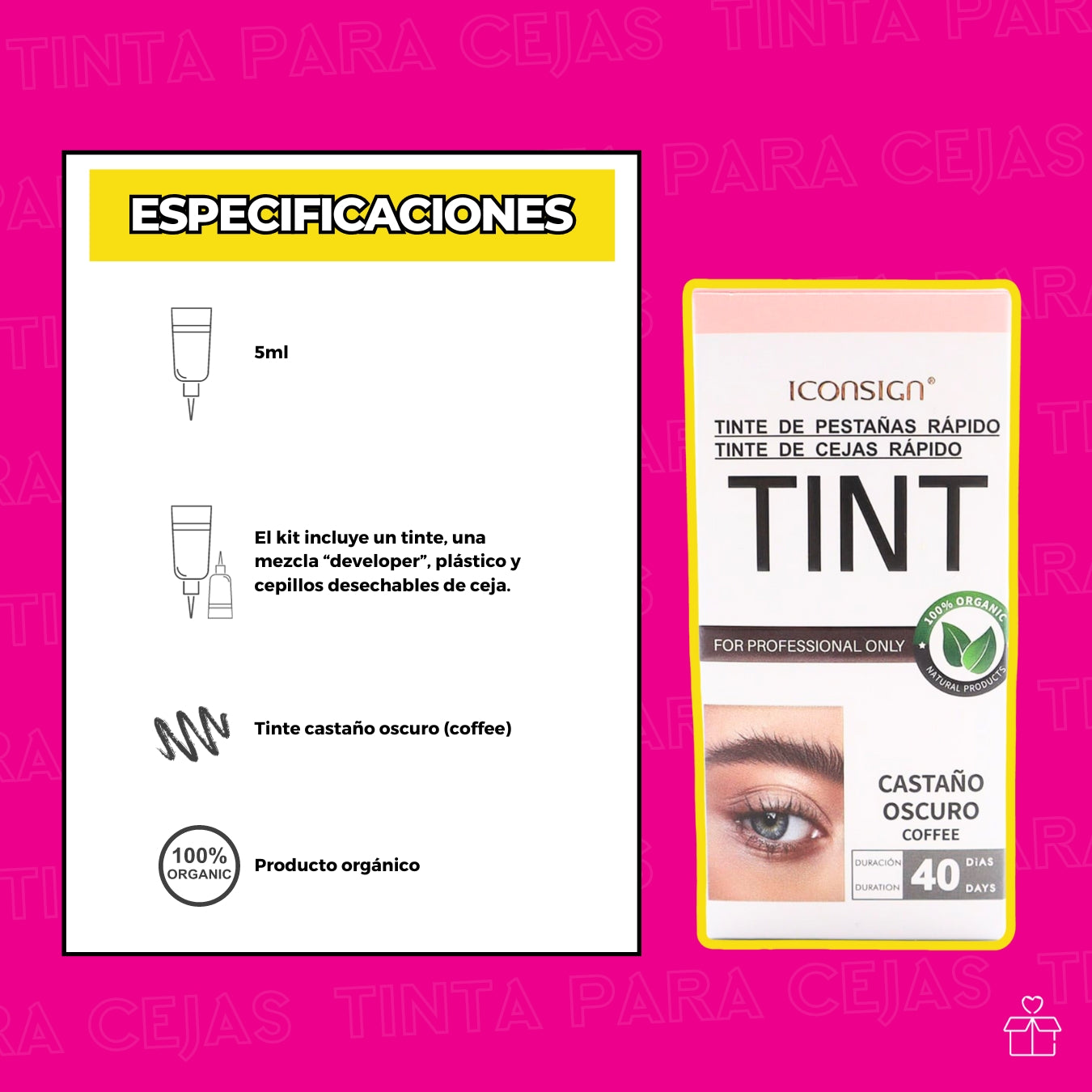 Pigmento Para Cejas Y Pestañas Profesional Indeleble Iconsig OnlyShop