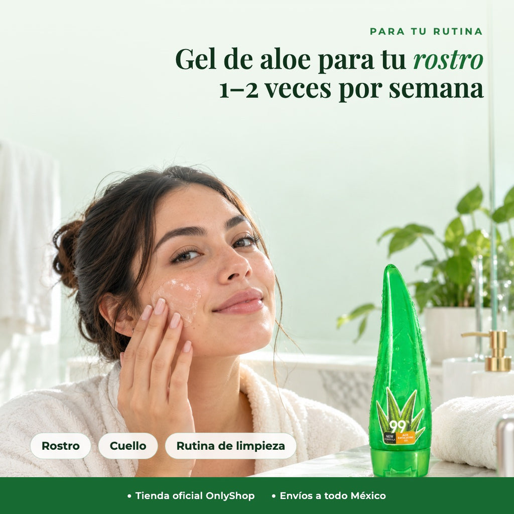 Gel de Aloe Vera 99% Limpiador y Exfoliante para Cara y Cuerpo — Uso en rostro | OnlyShop