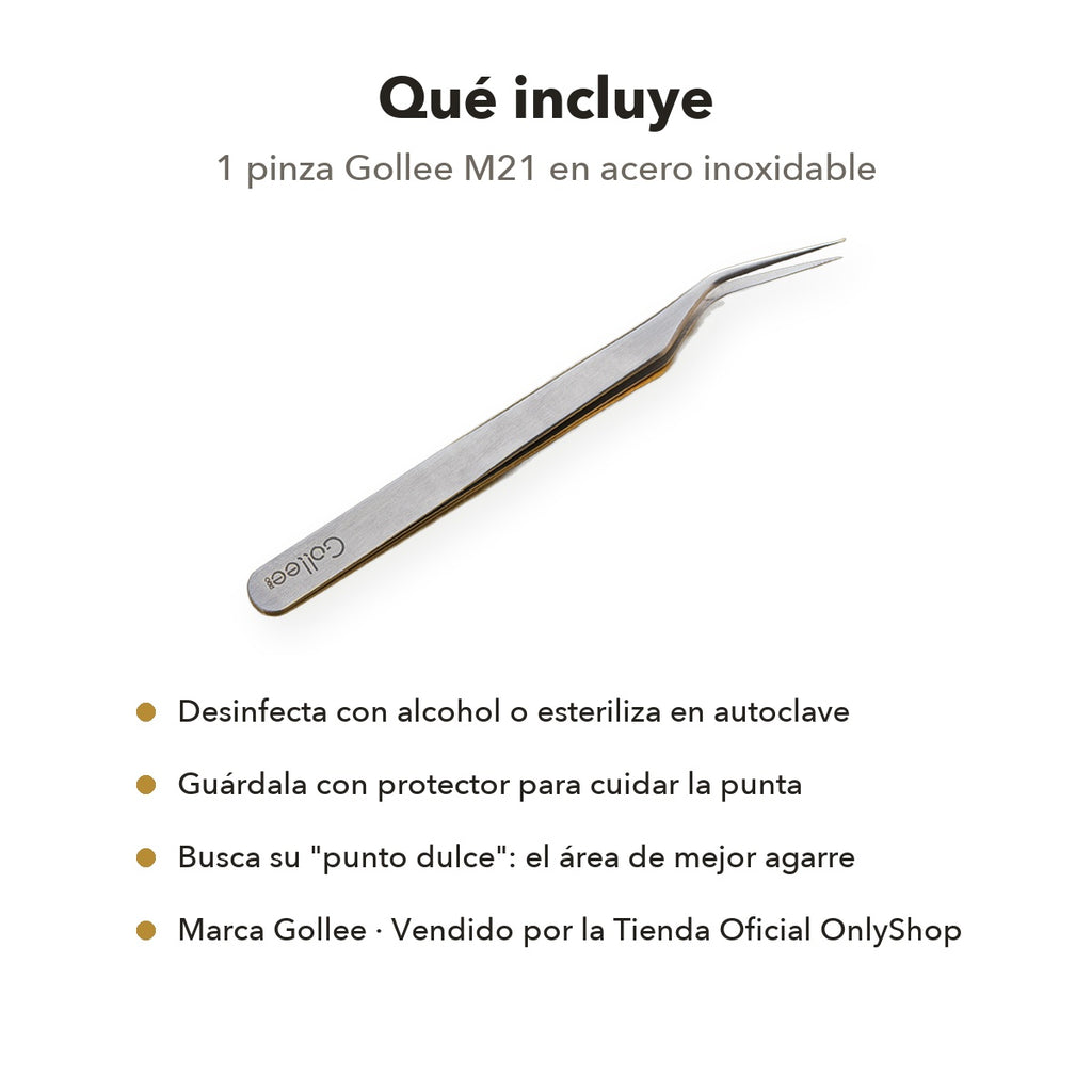 Pinza Aisladora para Extensiones de Pestañas Gollee M21 Phoenix