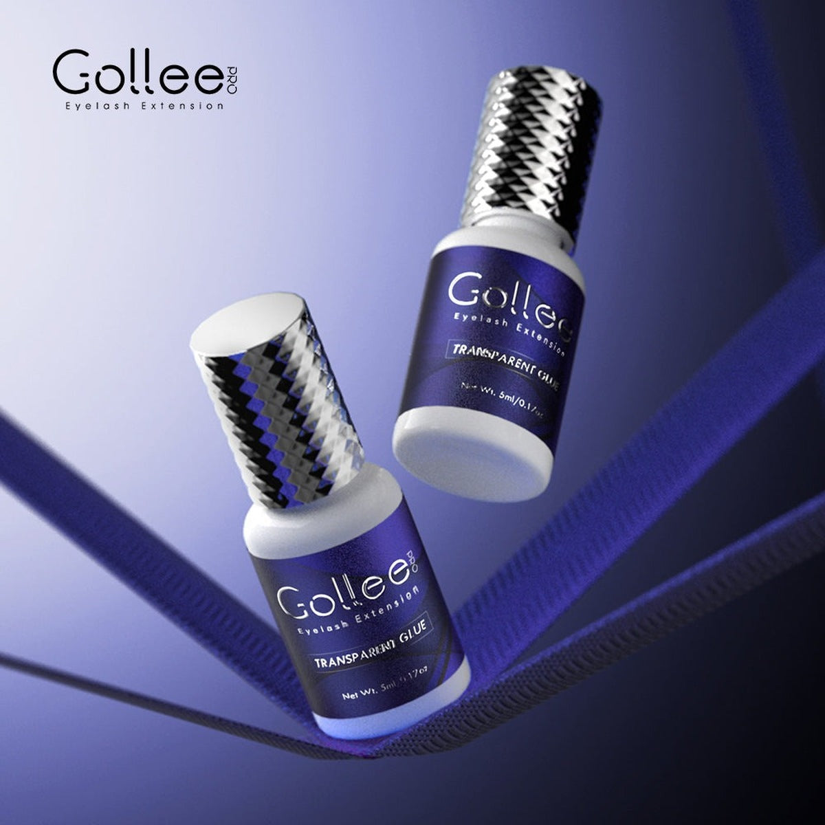 Adhesivo Transparente para Extensiones de Pestañas Gollee C01 5 ml