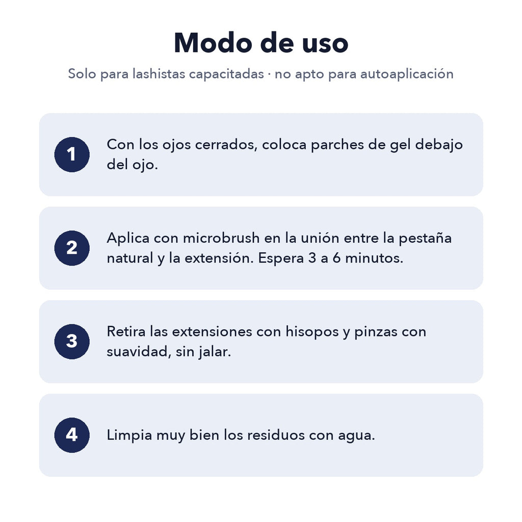 Removedor en Crema para Extensiones de Pestañas Gollee R07 sin GBL 10 g