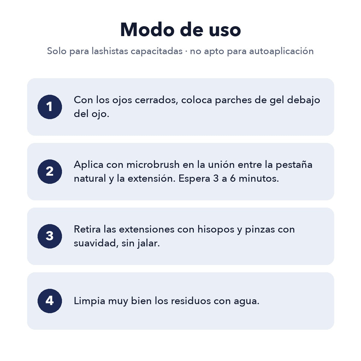 Removedor en Crema para Extensiones de Pestañas Gollee R07 sin GBL 10 g