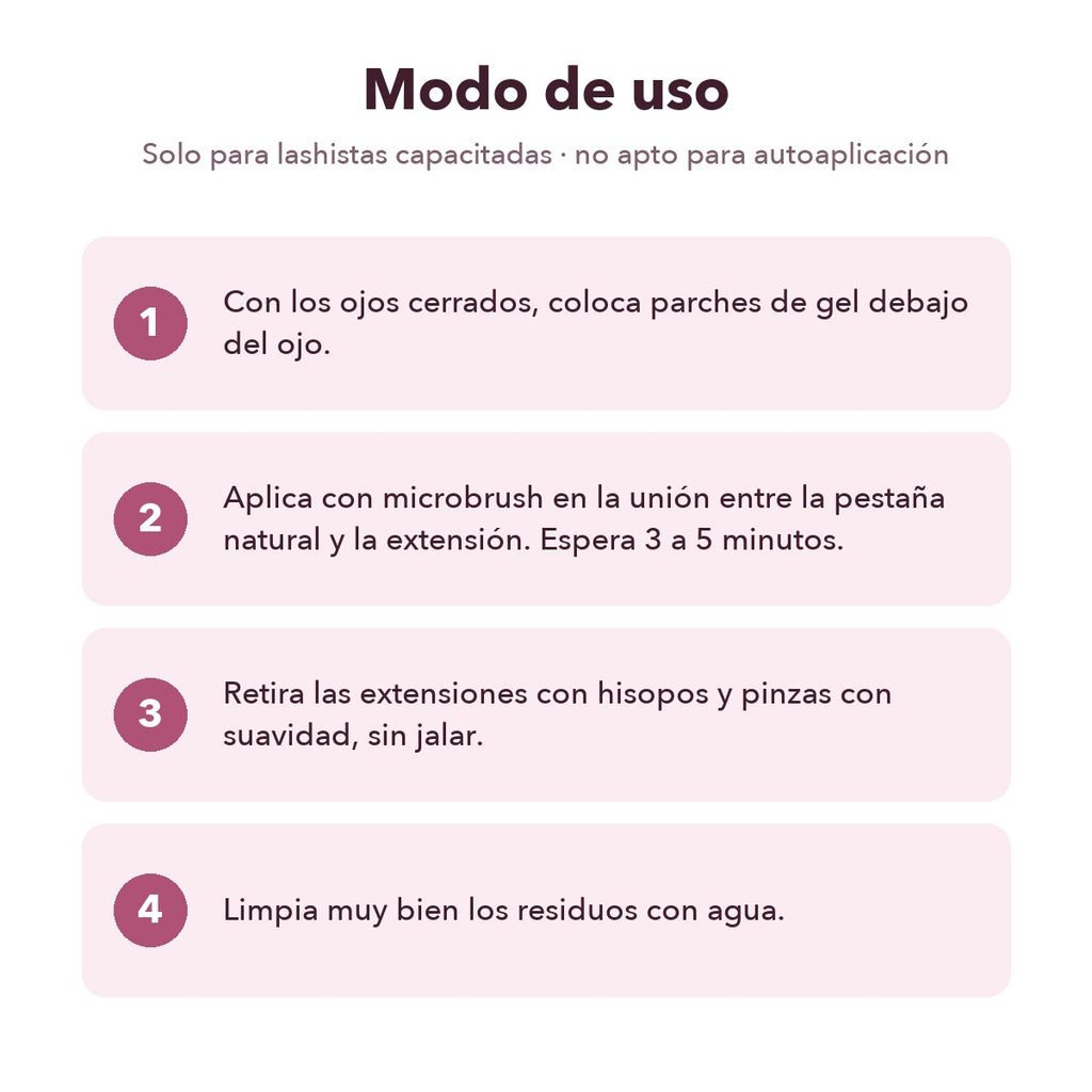 Removedor en Gel para Extensiones de Pestañas Gollee R08 sin GBL 10 g