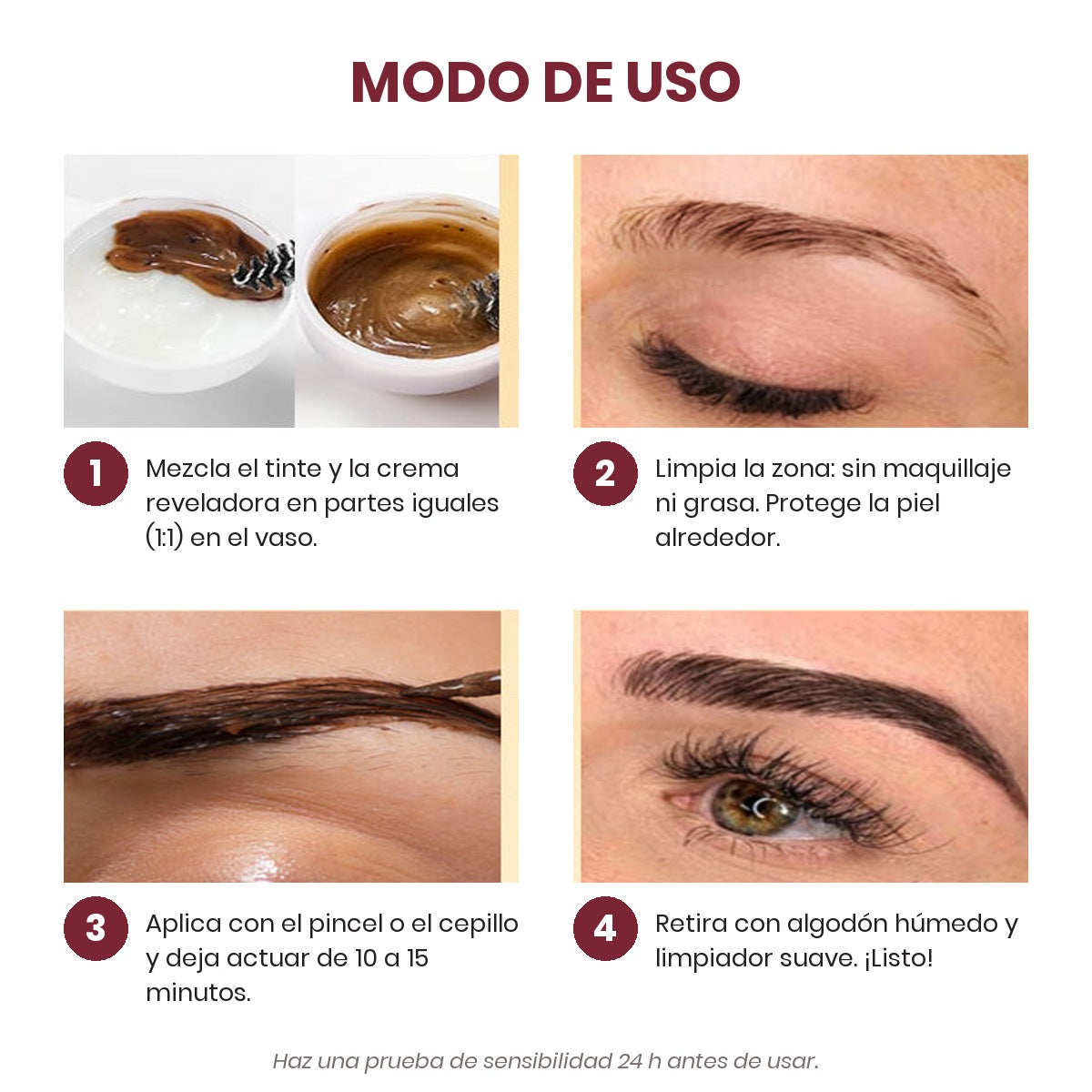 Tinte en crema para pestañas y cejas Gollee Lash & Brow Tint Kit Negro
