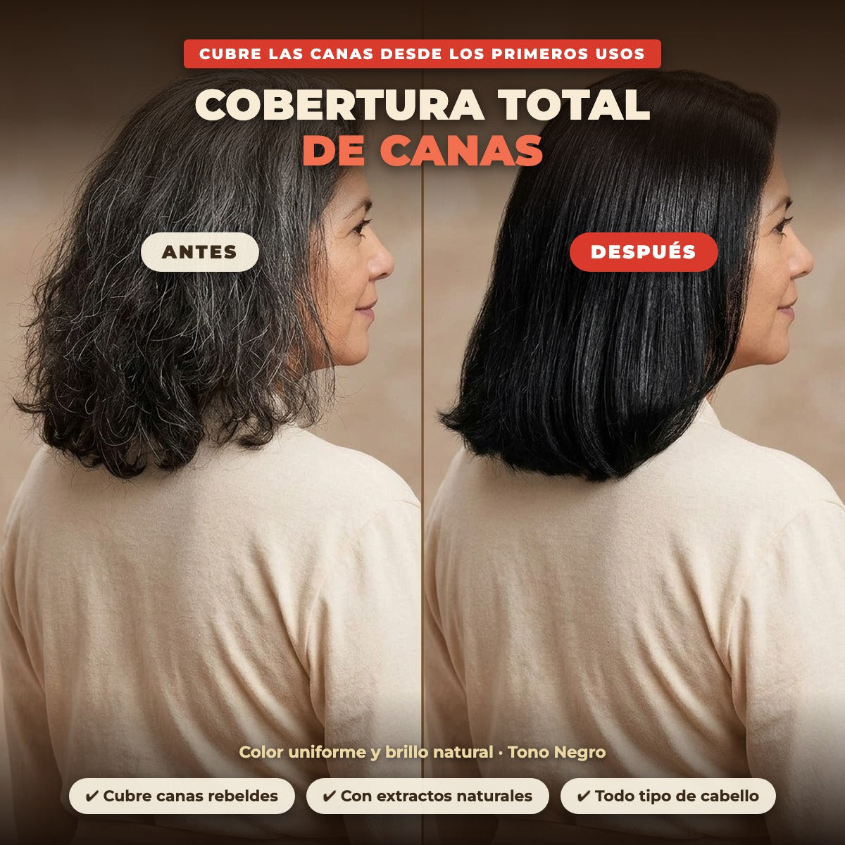 Shampoo Tinte Cubre Canas Areum 3 en 1 · 500 ml