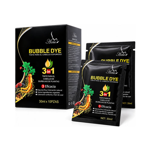 10 sobres shampoo tinte cubre canas color Negro