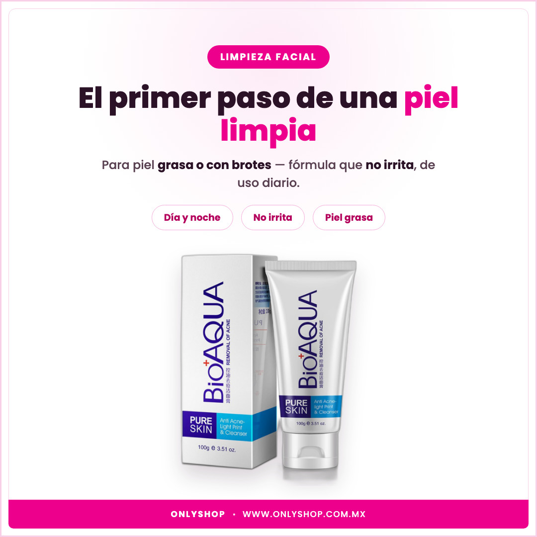 Limpiador Facial Pure Skin Bioaqua — ideal para | OnlyShop
