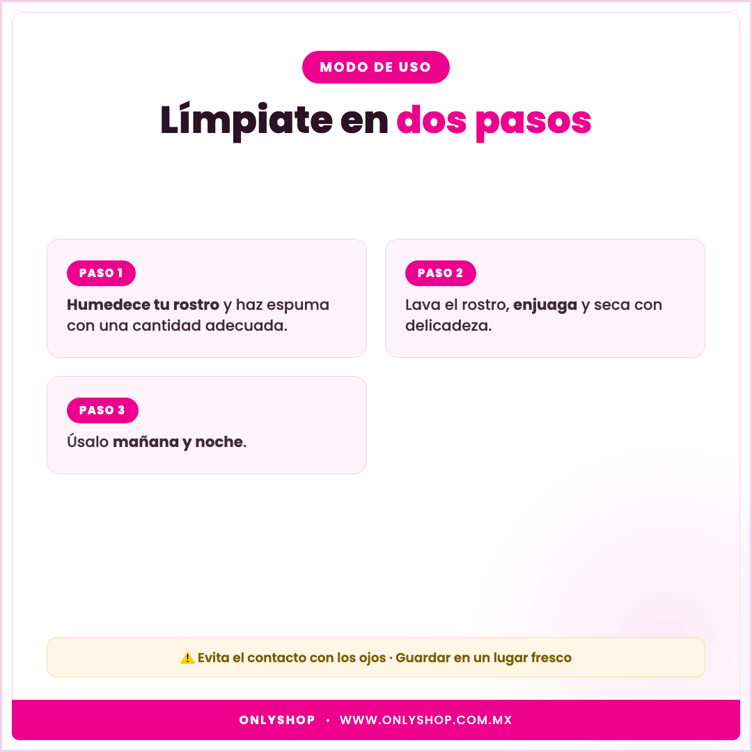 Limpiador Facial Pure Skin Bioaqua — modo de uso | OnlyShop