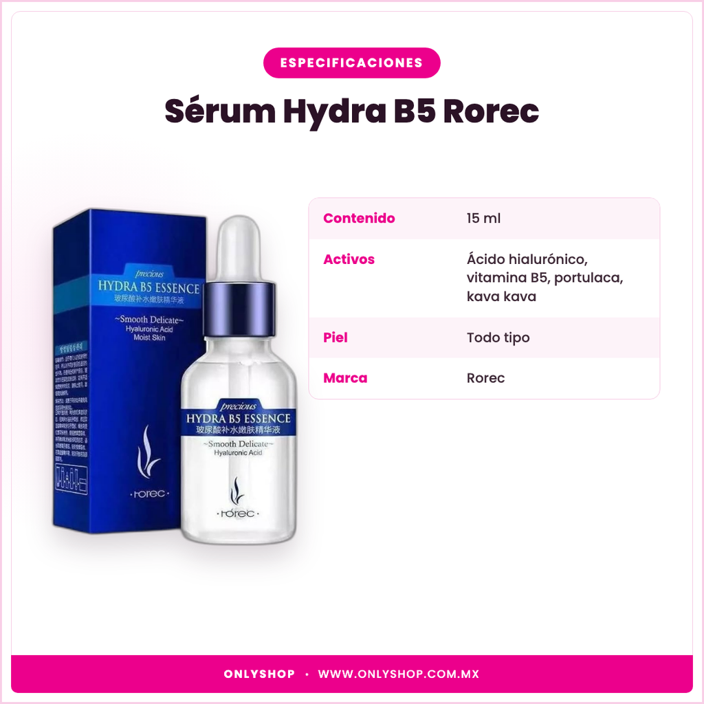 Sérum Hydra B5 Rorec — especificaciones | OnlyShop