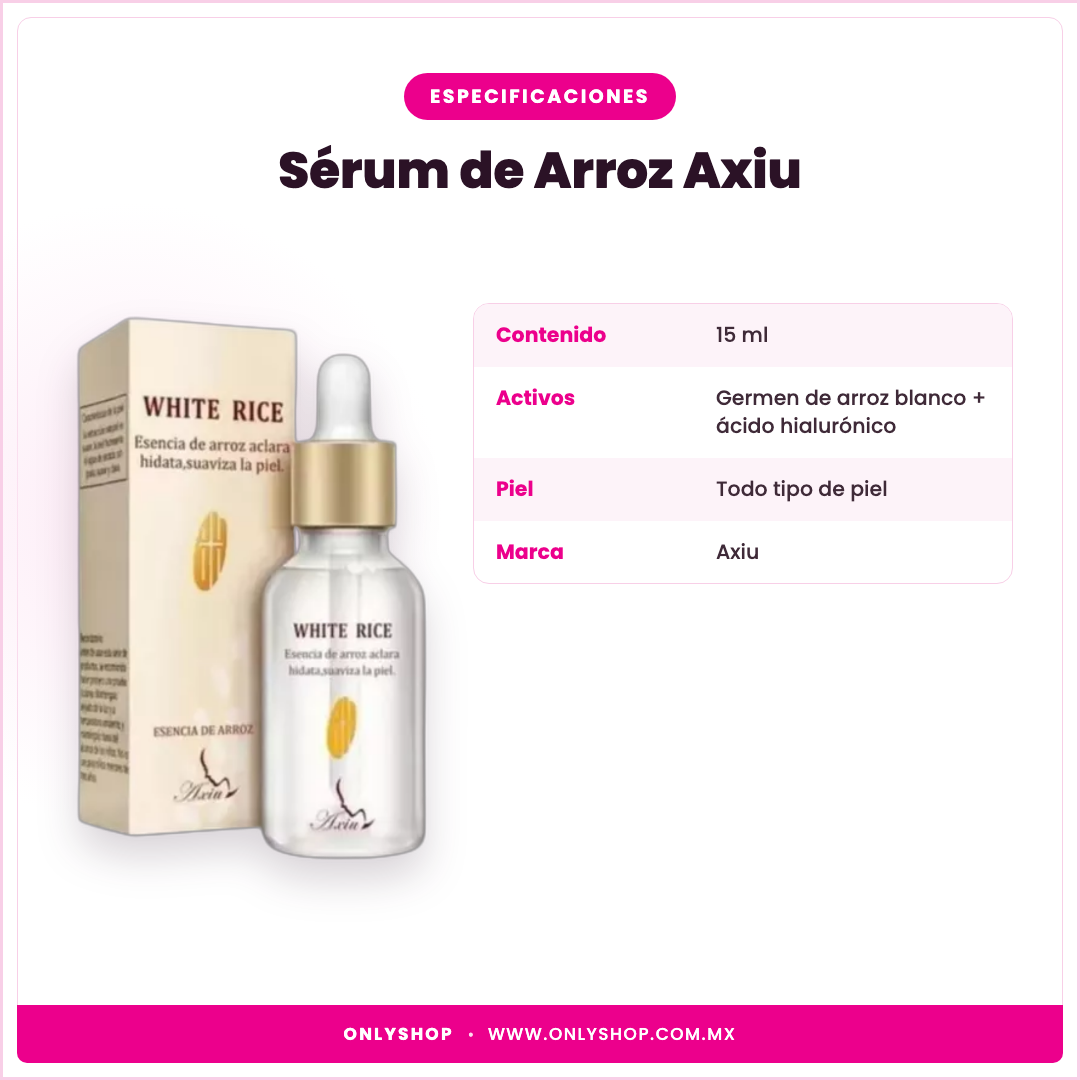 Sérum de Arroz Axiu — especificaciones | OnlyShop