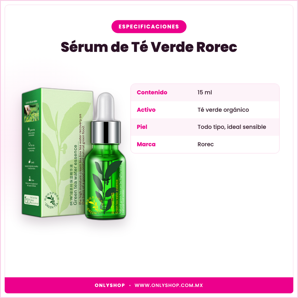 Sérum de Té Verde Rorec — especificaciones | OnlyShop