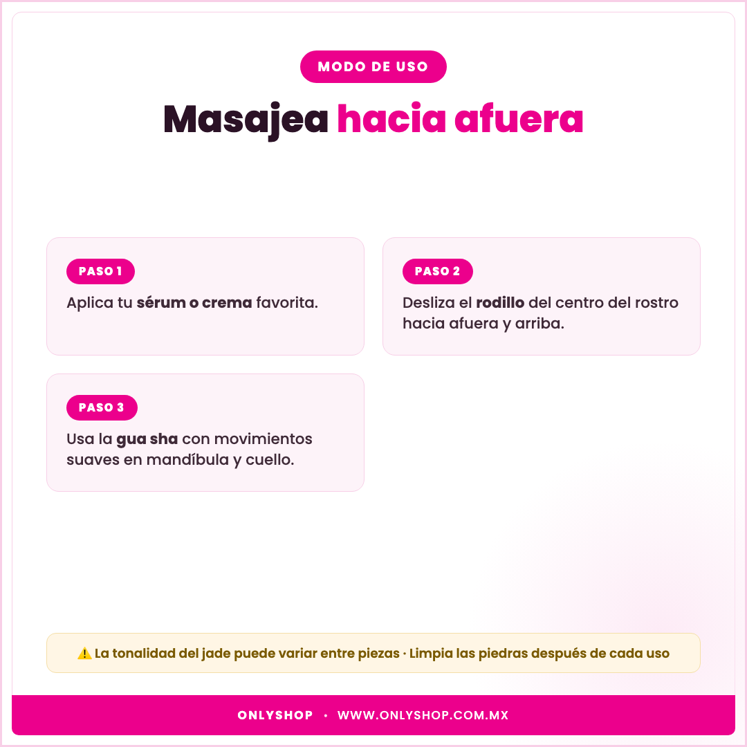 Rodillo de Jade y Gua Sha — modo de uso | OnlyShop
