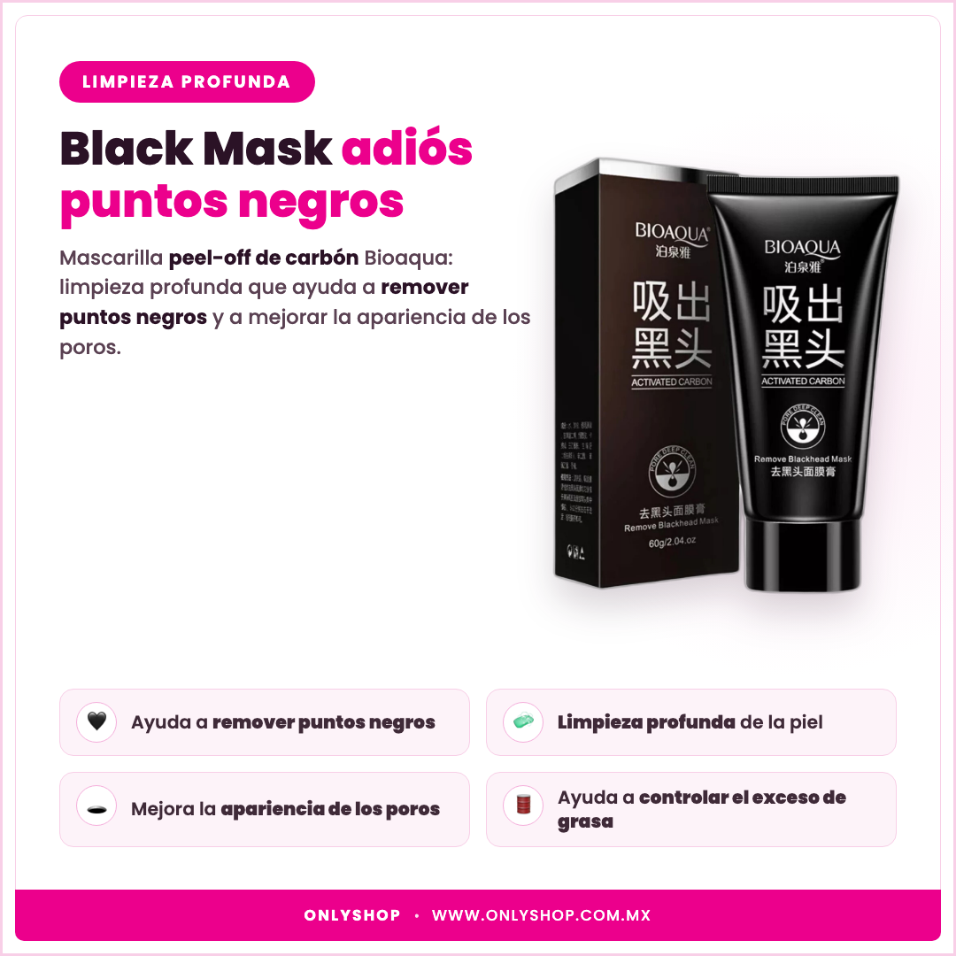 Black Mask Peel-Off Bioaqua — descripción y beneficios | OnlyShop
