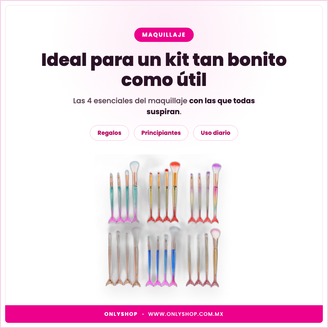 4 Brochas Cola de Sirena — ideal para | OnlyShop