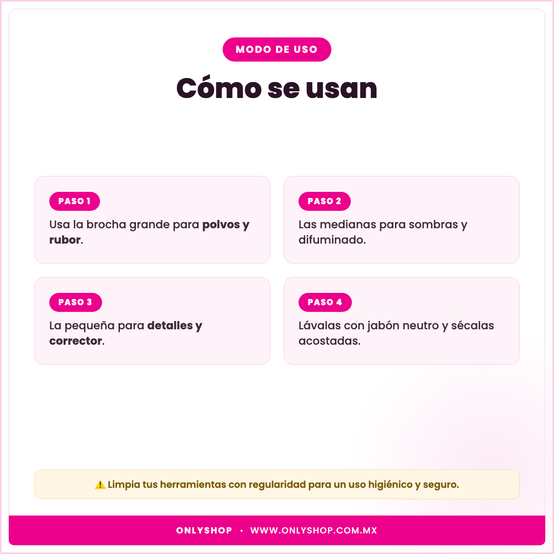 4 Brochas Cola de Sirena — modo de uso | OnlyShop